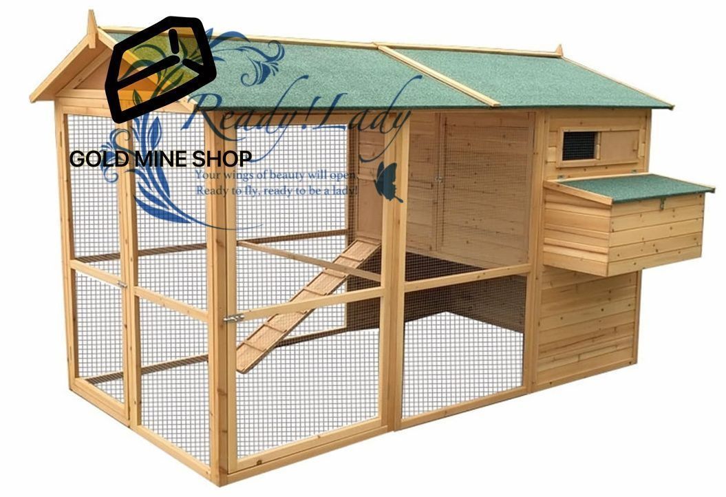 鶏小屋大型 屋外チキンコープ 木製マルチレベルヘンハウス ネスティングボックス付き耐候性家禽15?20羽の鶏用の大きなチキンコープ