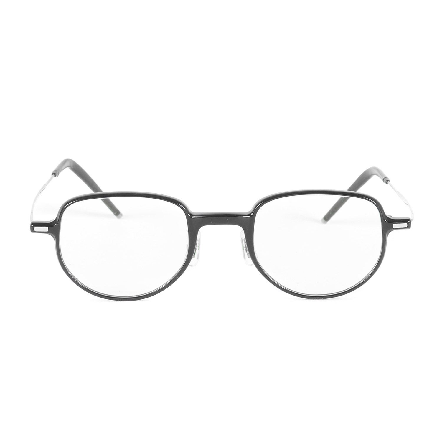E5 eyevan イーファイブ アイヴァン p5 ハイカウントアセテートフレーム メガネ ブラックフレーム クリアレンズ 46 22 154 ブランド ファッション アイテム 小物 メンズ
