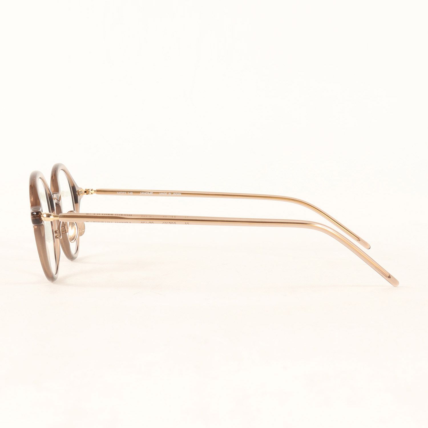 YUICHI TOYAMA. 外山雄一 ユウイチトヤマ ラウンドシェイプ メガネ UD-150 JANOME 03 トープ ゴールドフレーム クリアレンズ 44 23 148 ブランド ファッション アイテム