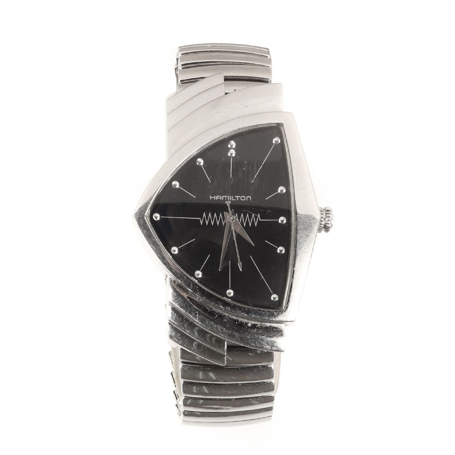 HAMILTON ハミルトン ベンチュラ クウォーツ 腕時計 ウォッチ H24411232 VENTURA ブラック文字盤 シルバー ブランド ファッション アイテム メンズ
