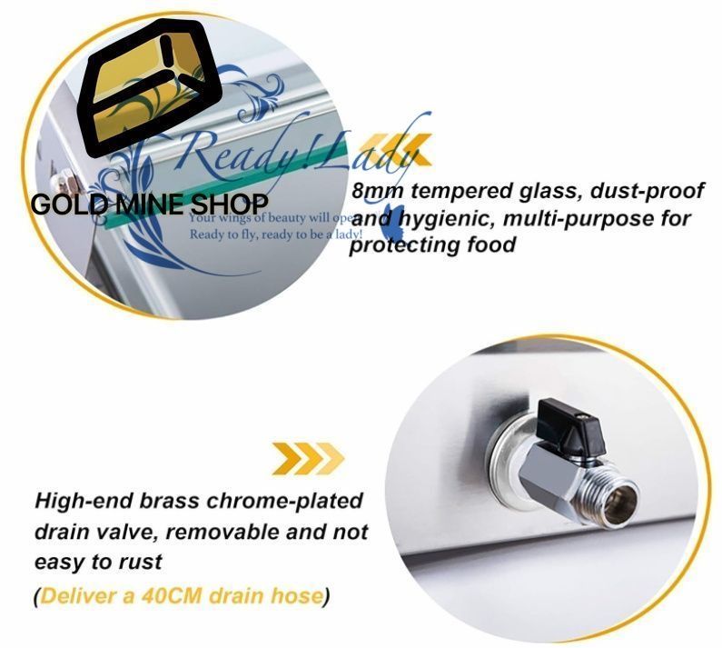 ステンレススチールフードスチームテーブル