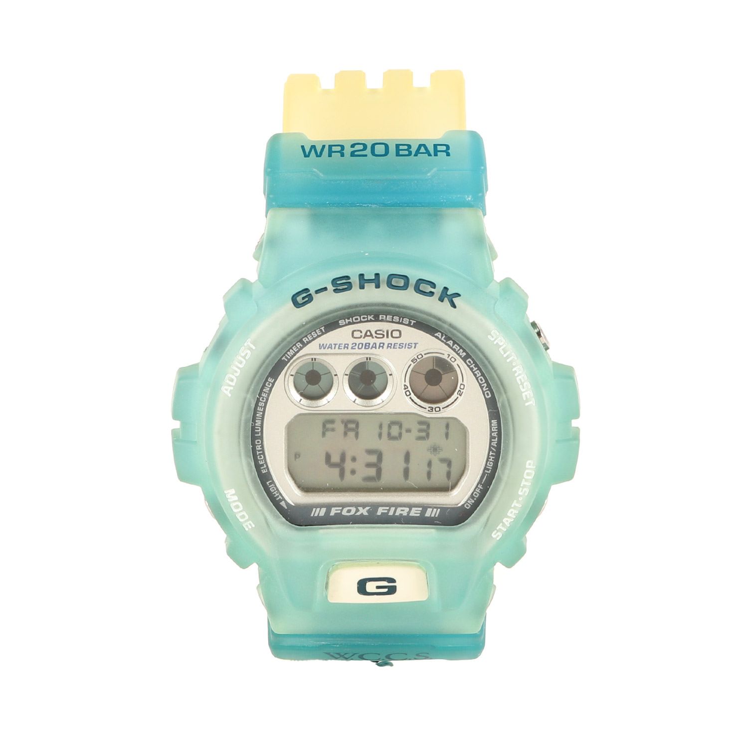 G-SHOCK ジーショック 90 s DW-6900 WC-2 BT W.C.C.S 世界サンゴ礁保護協会モデル 腕時計 ウォッチ ブルースケルトン ヘリオポーラブルー 90年代 CASIO カシオ メンズ