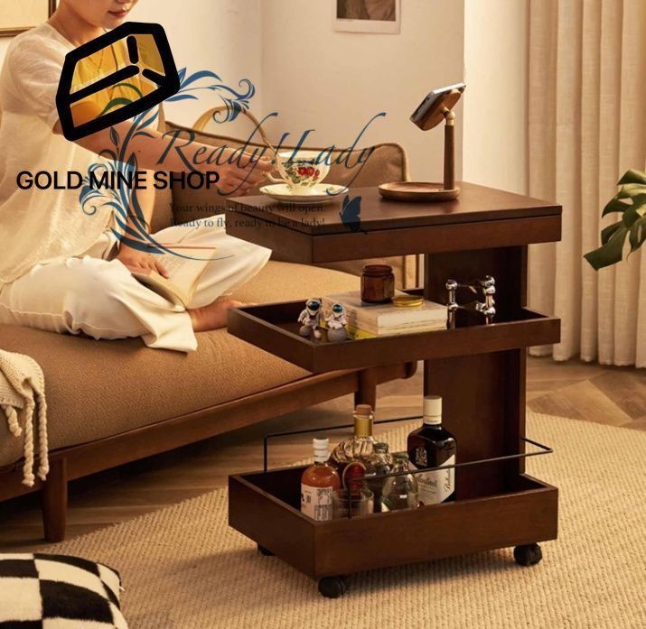 3段エンドテーブル ソファやリクライニングチェア用の小さなサイドテーブル 収納棚と引き出し付きのモダンなベッドサイドテーブル 狭いサイドテーブル リビングルームや寝室用のナイトスタンド