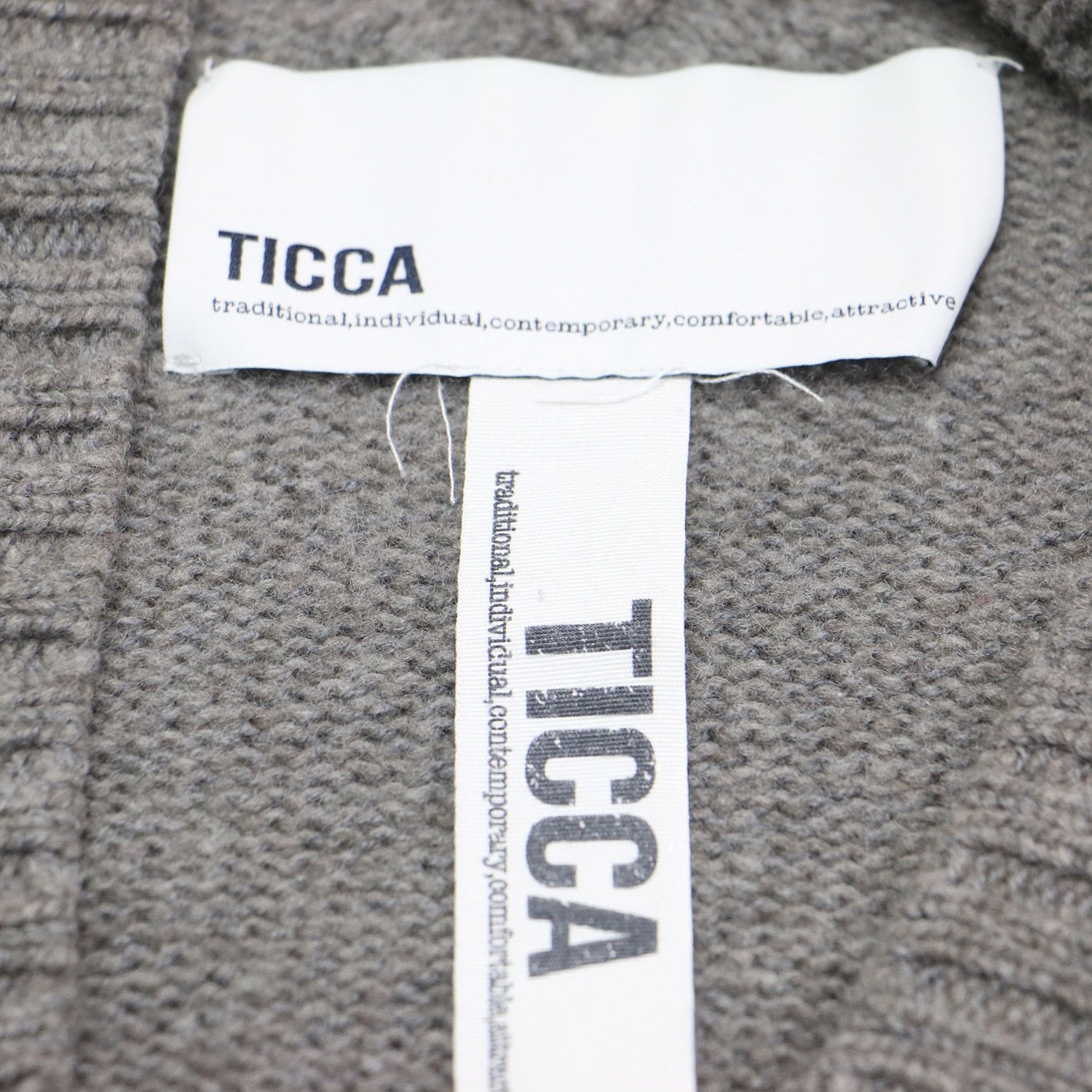 TICCA ティッカ ニット グレー系 サイズ:FREE | ウール Vネック ニット