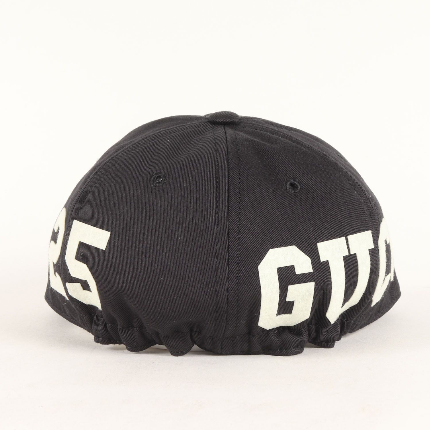  GUCCI グッチ キャップ ブラック 黒 サイズ S 57.0 cm 近年モデル 25 フェルトワッペン付き 6パネル コットンツイル ベースボール イタリア製 ブランド 帽子 メンズ その他 キャップ