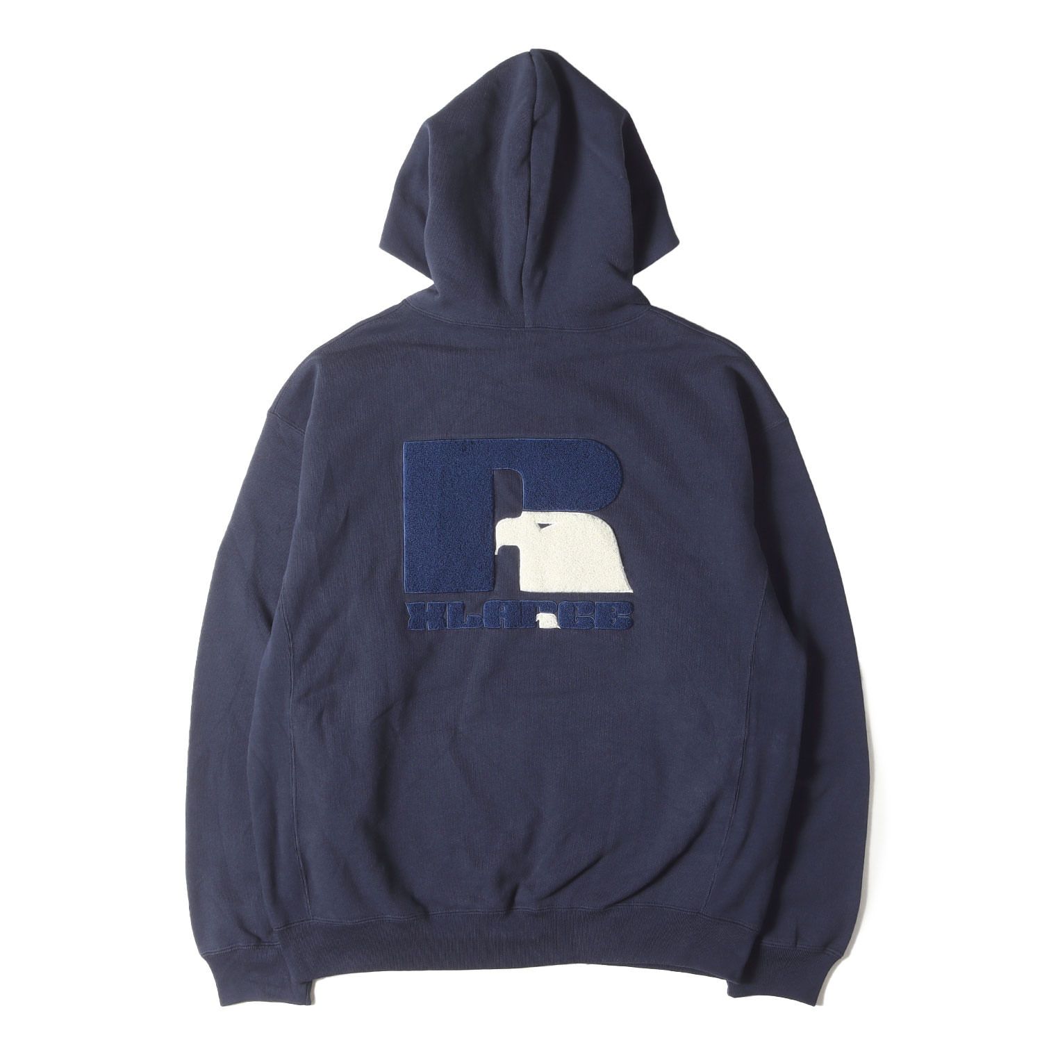 新品】X-LARGE エクストララージ パーカー ネイビー 紺 サイズ:L