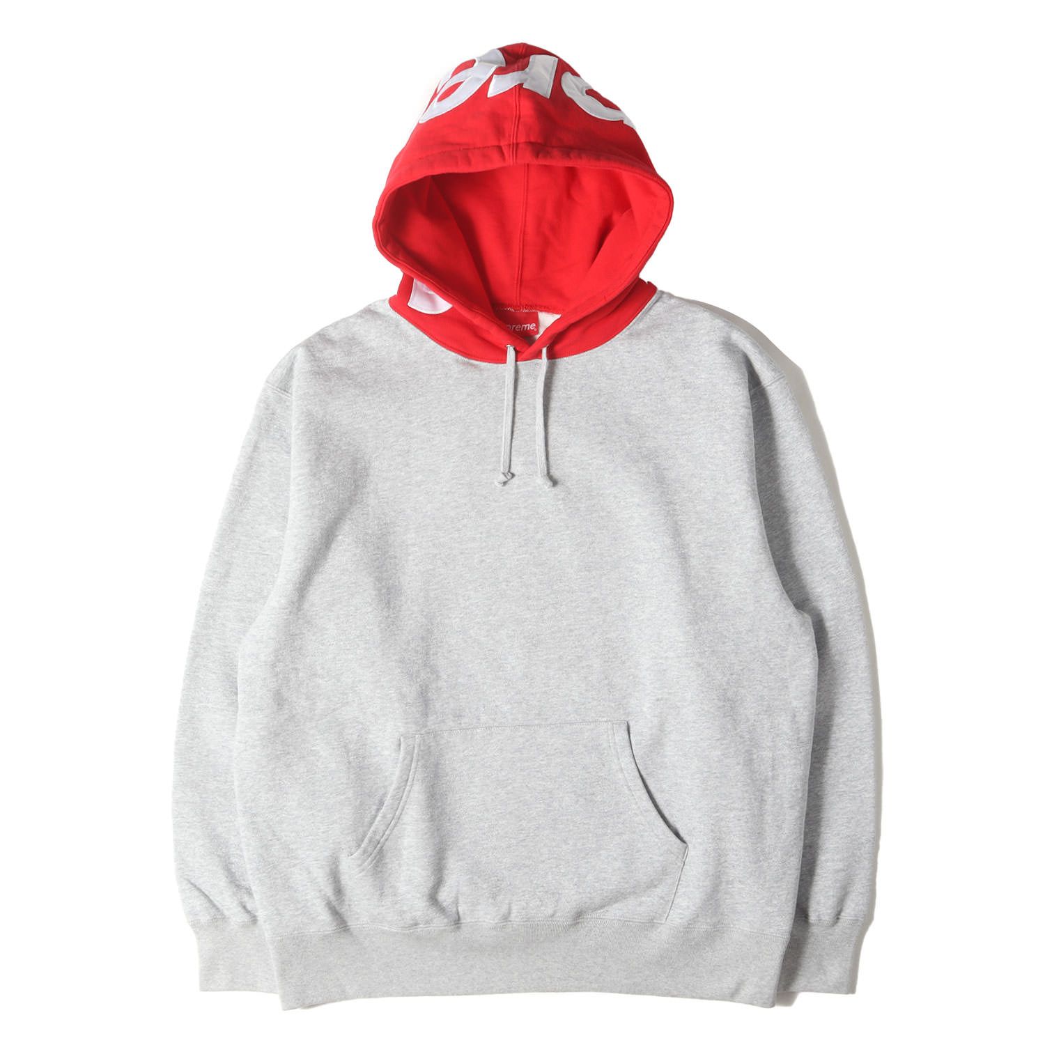 supreme グレー フード付きパーカー supreme フード付きトレーナー
