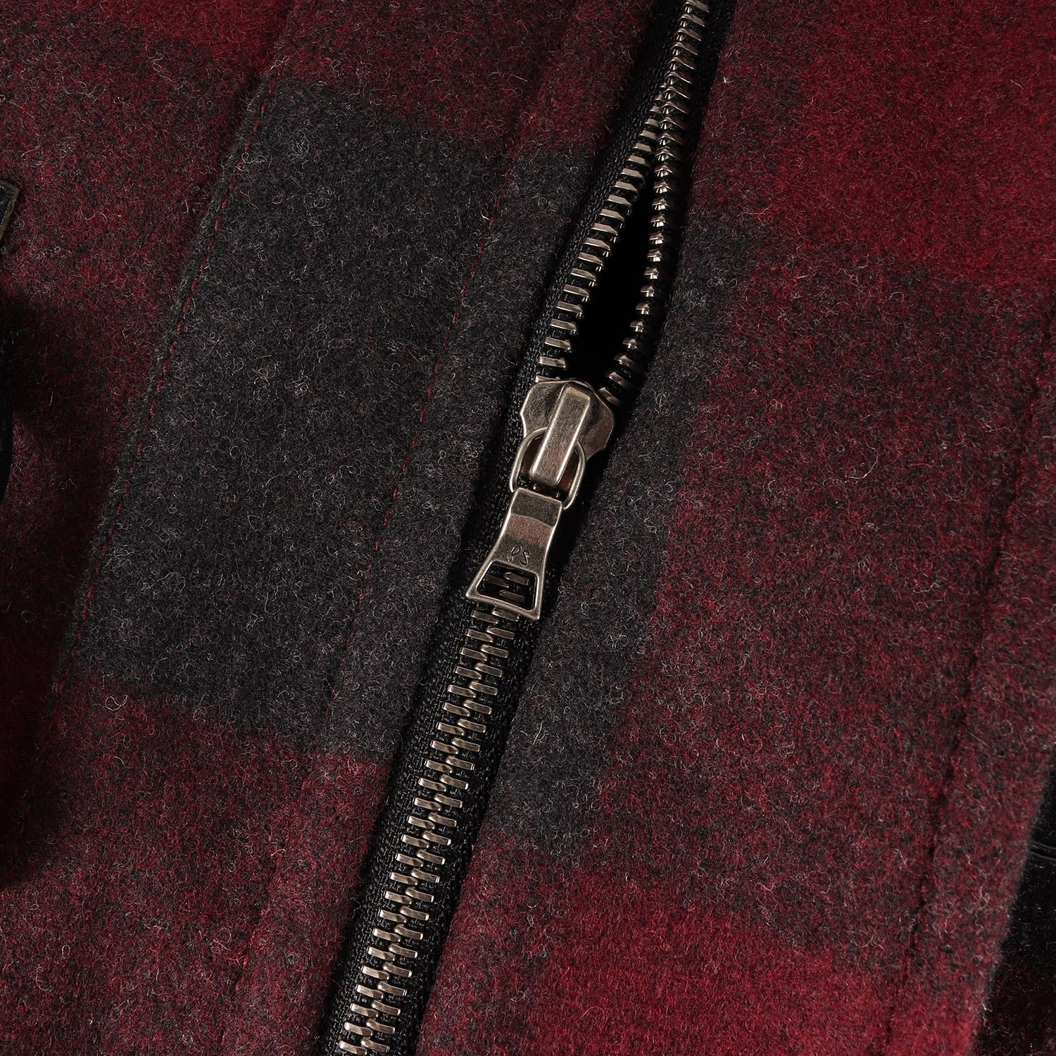 Paul Smith ポールスミス コート ボルドー ダークグレー サイズ XL フード付き ブロックチェック メルトン ダッフルコート 203319 558K MADE IN JAPAN アウター ジャケット メンズ KANDAIZUMI_COM