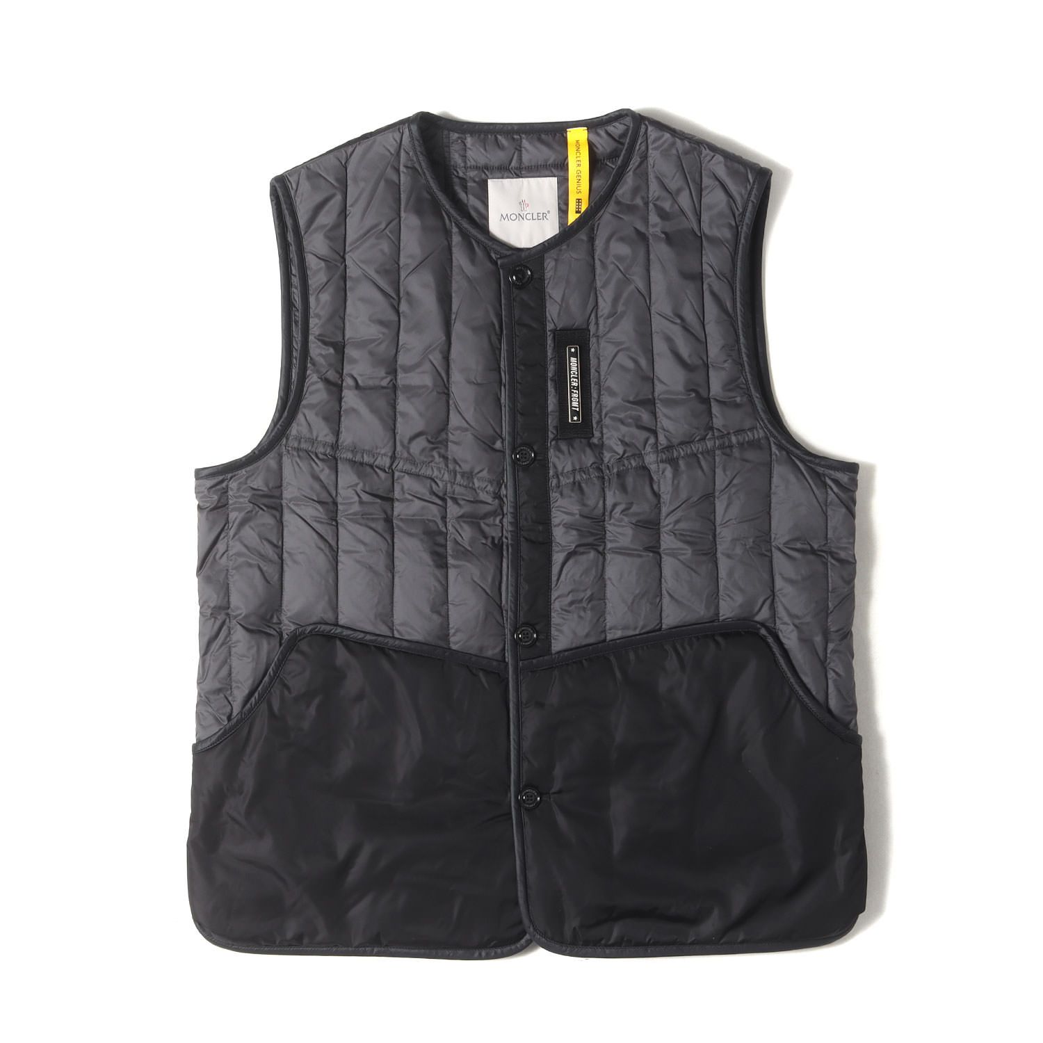 MONCLER モンクレール ベスト グレー ブラック サイズ 3 21AW fragment design バイ ダウンベスト DALIM GILET G209U1A00010 5396Q イタリア製 コラボ メンズ