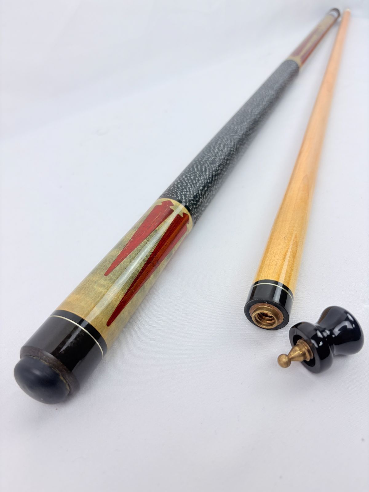 Uni-Loc ビリヤードキュー 149cm カスタム インレイ リネンラップ DCBケース付