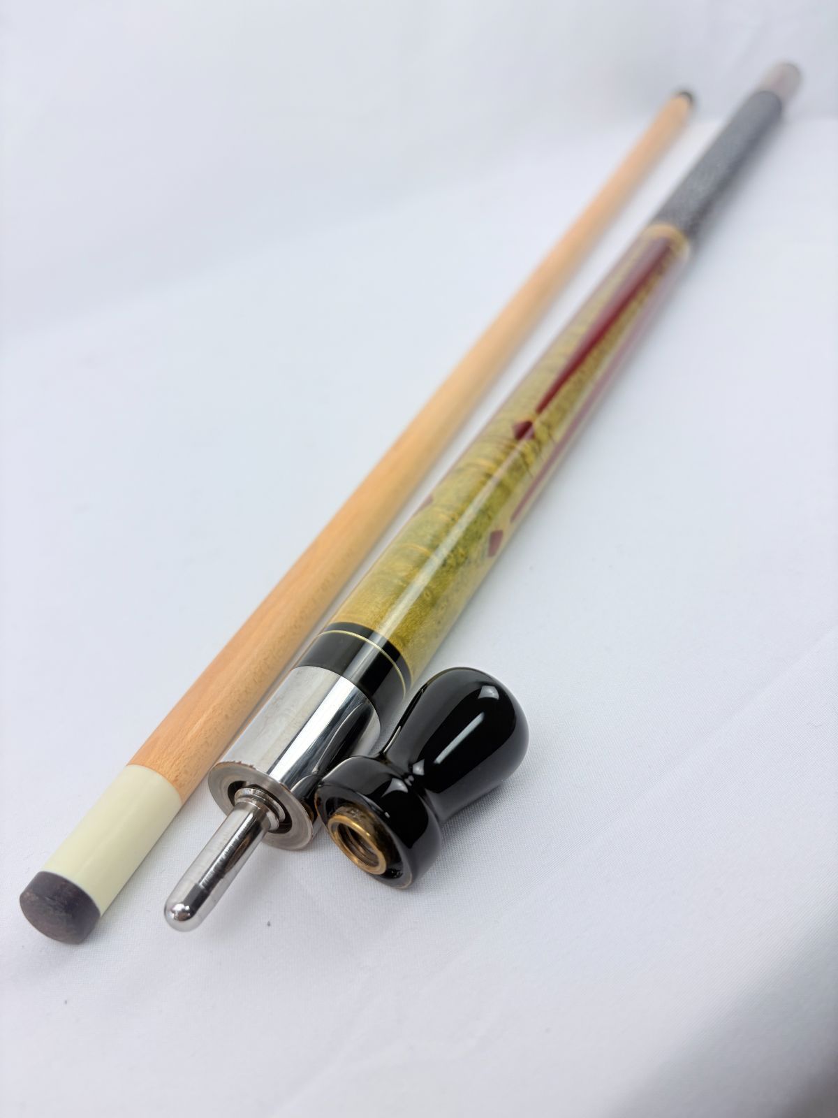 Uni-Loc ビリヤードキュー 149cm カスタム インレイ リネンラップ DCBケース付