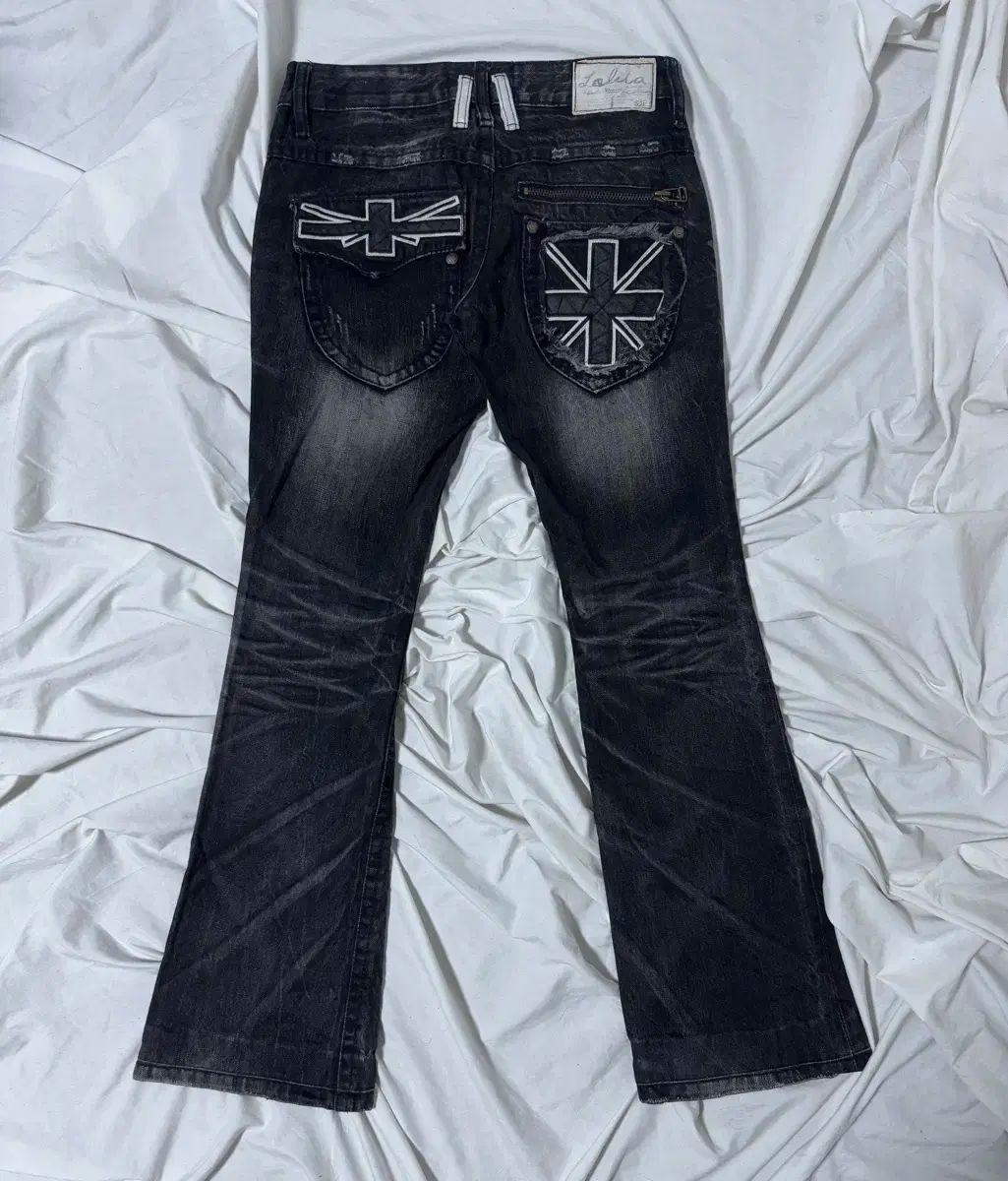 Lolitaジーン ユニオンジャックフ ジーンディストレッド