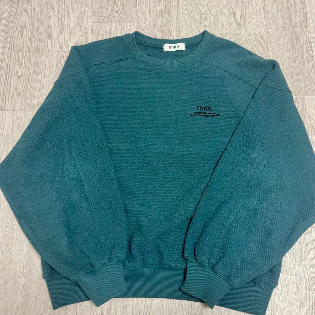 エートス ワッフル ロゴ スウェットシャツ グリーン