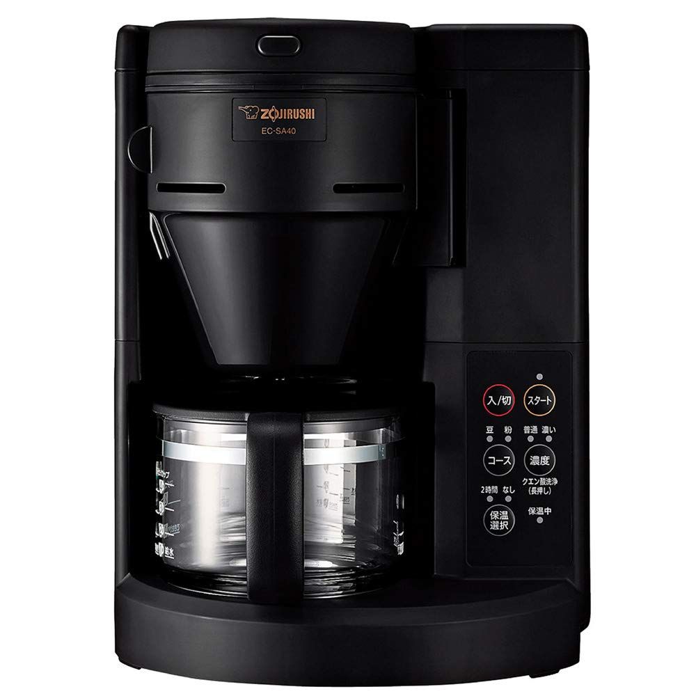 象印マホービン コーヒーメーカー 全自動 ブラック EC-SA 40-BA 1.コーヒーメーカー単体 4杯用 ガラス容器