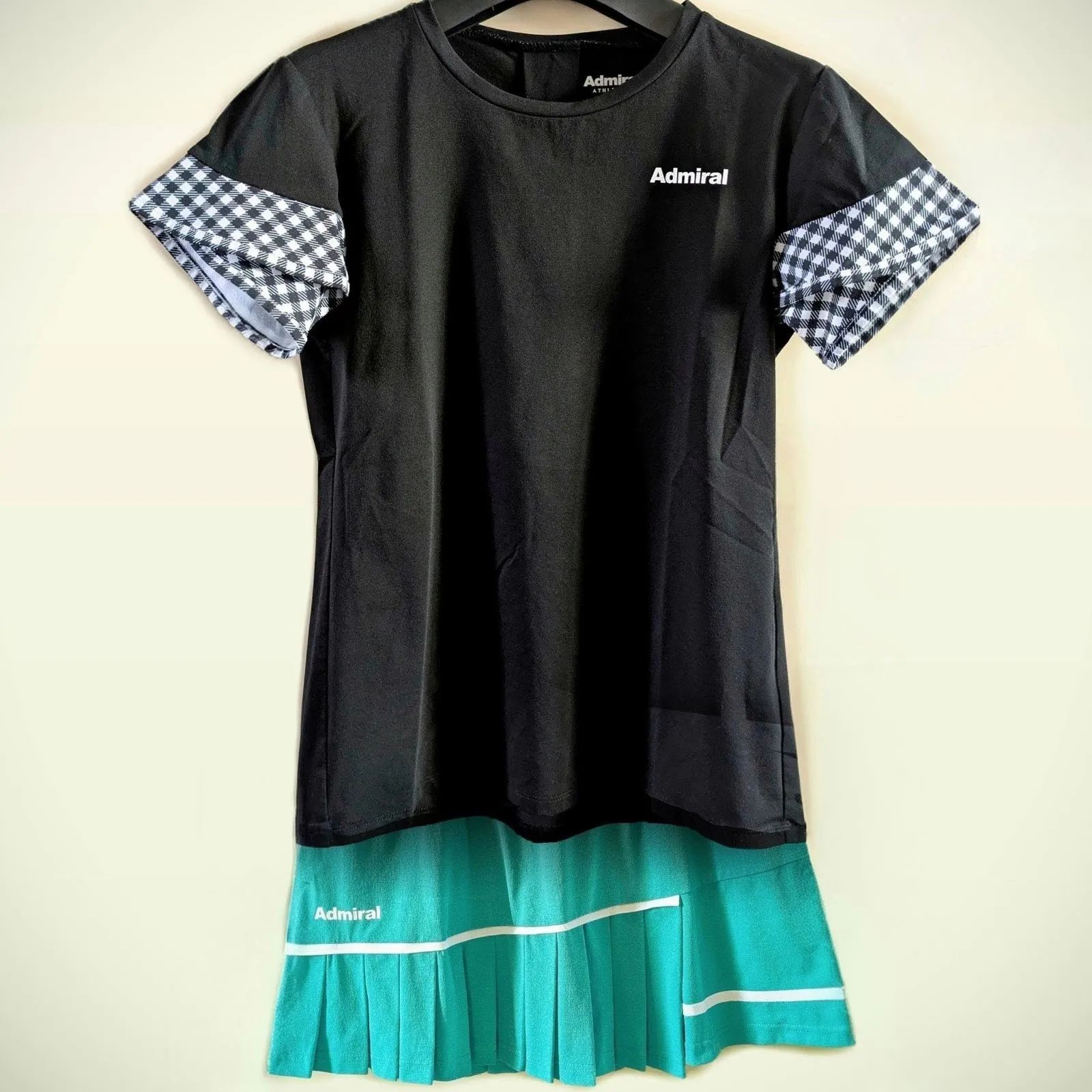 Admiral アドミラル テニス ウェア シャツ スコート 上下セットアップ Lサイズ 黒緑