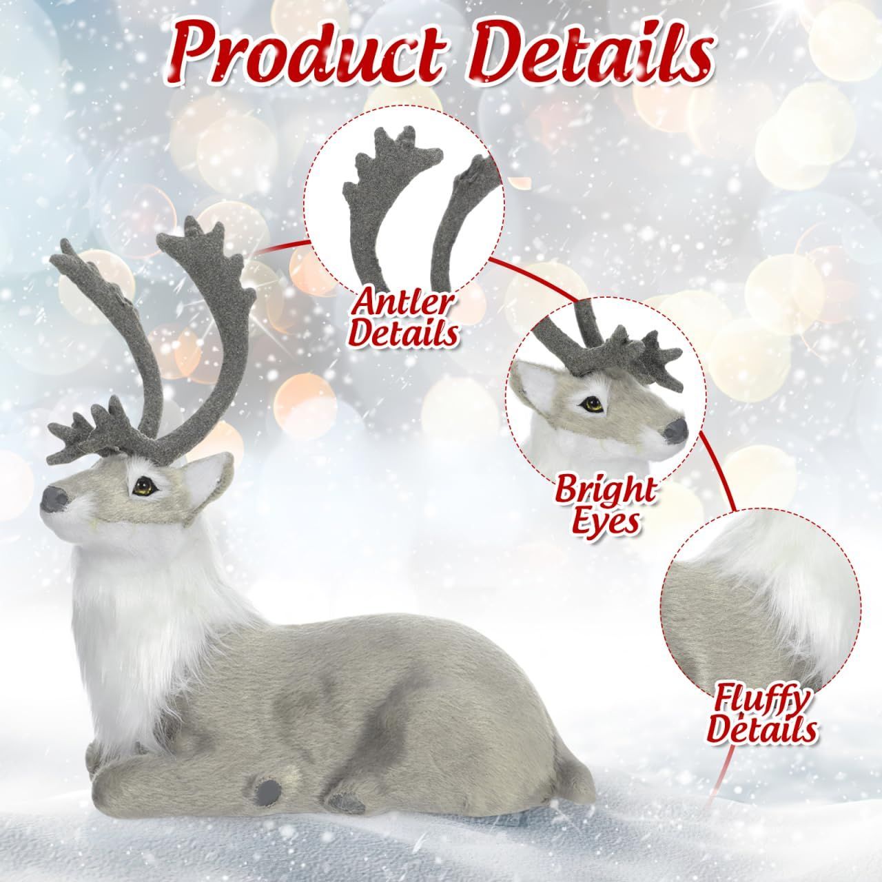 おもちゃ 鹿フィギュア 飾り 店舗 クリスマスツリー デスク オフィス