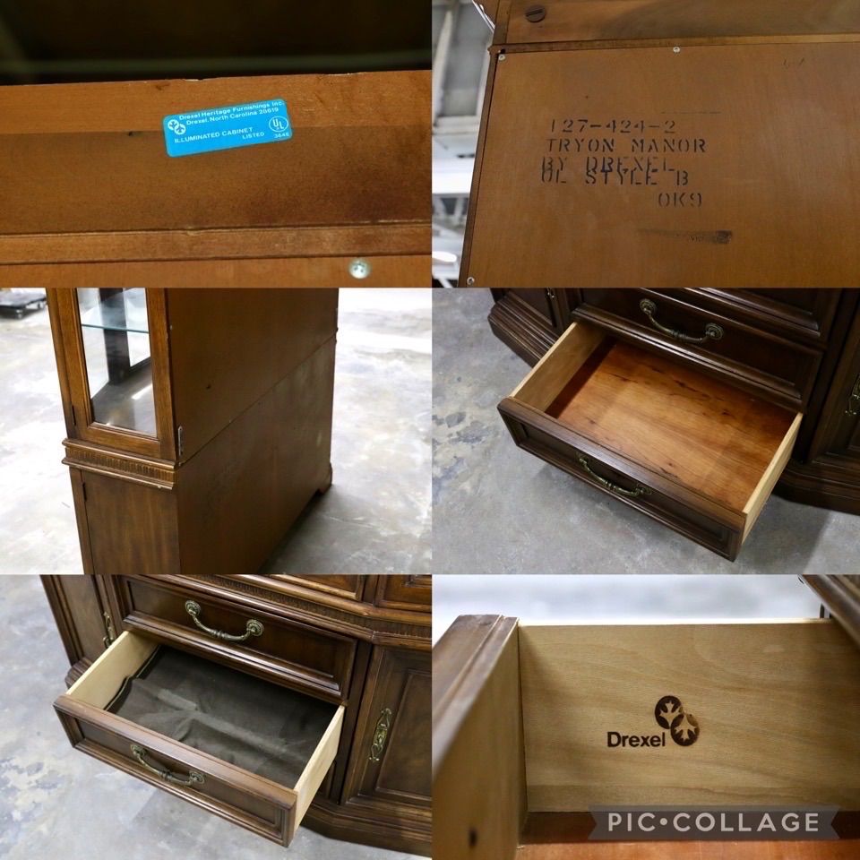 GMIK575 DREXEL HERITAGE ドレクセルヘリテイジ キャビネット 飾り棚 クラシック キュリオ アメリカ ヴィンテージ カップボード MARWIL-DEMENAGEMENTS_CH