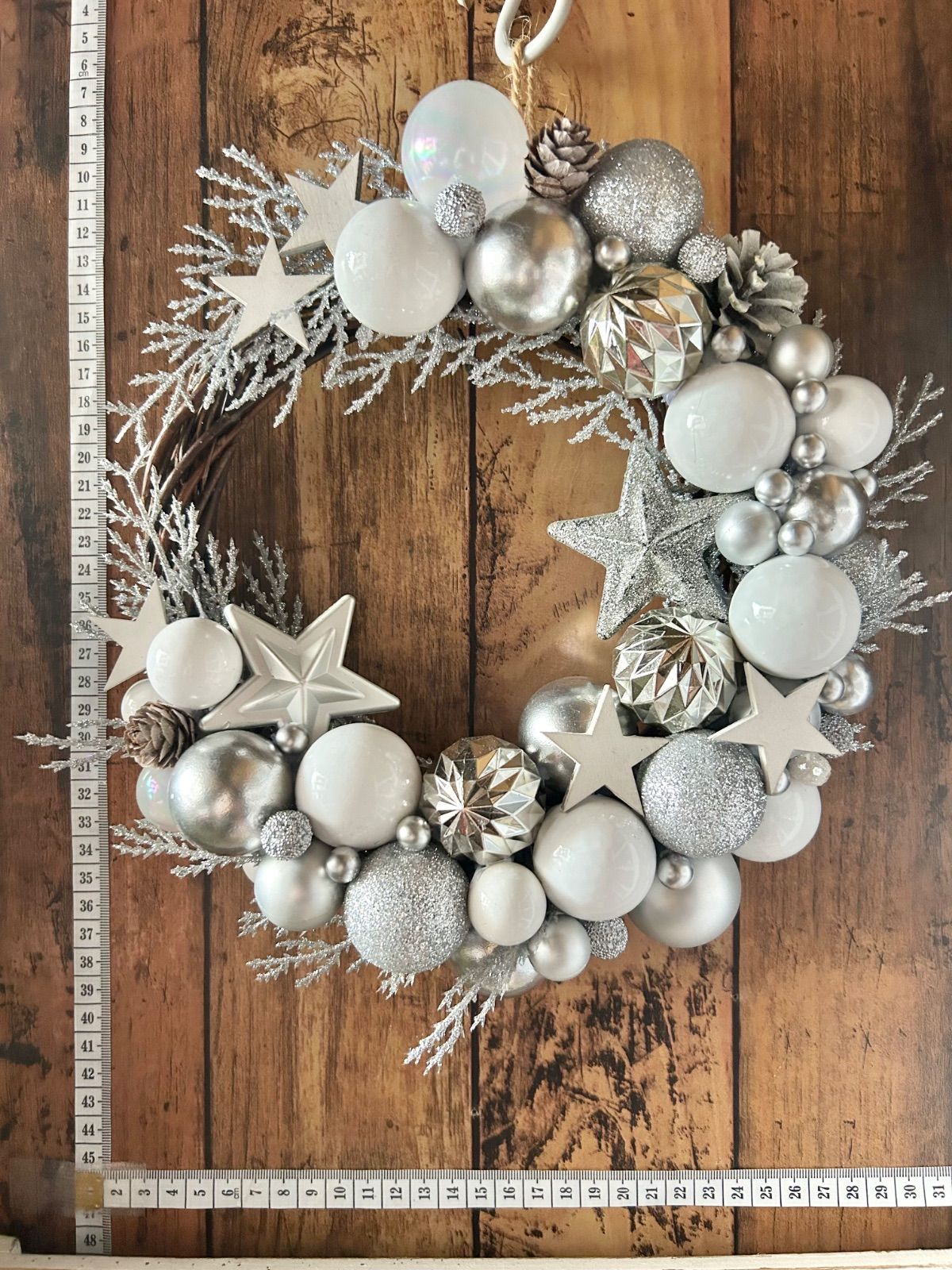 7-160クリスマスリース ホワイトクリスマス Xmas Christmas 玄関リース