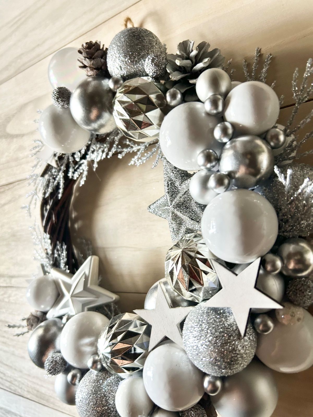 7-160クリスマスリース ホワイトクリスマス Xmas Christmas 玄関リース