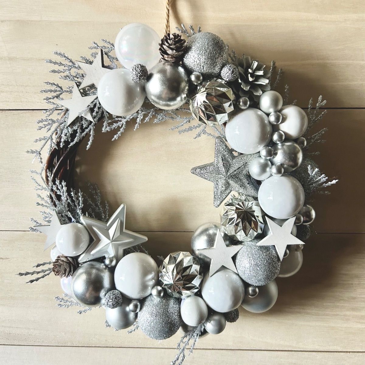 7-160クリスマスリース ホワイトクリスマス Xmas Christmas 玄関リース