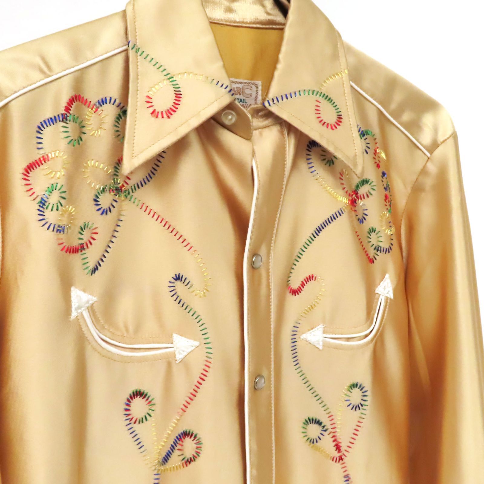 HR0398 美品 H BAR C エイチバーシー 長袖 ウエスタンシャツ 刺繍