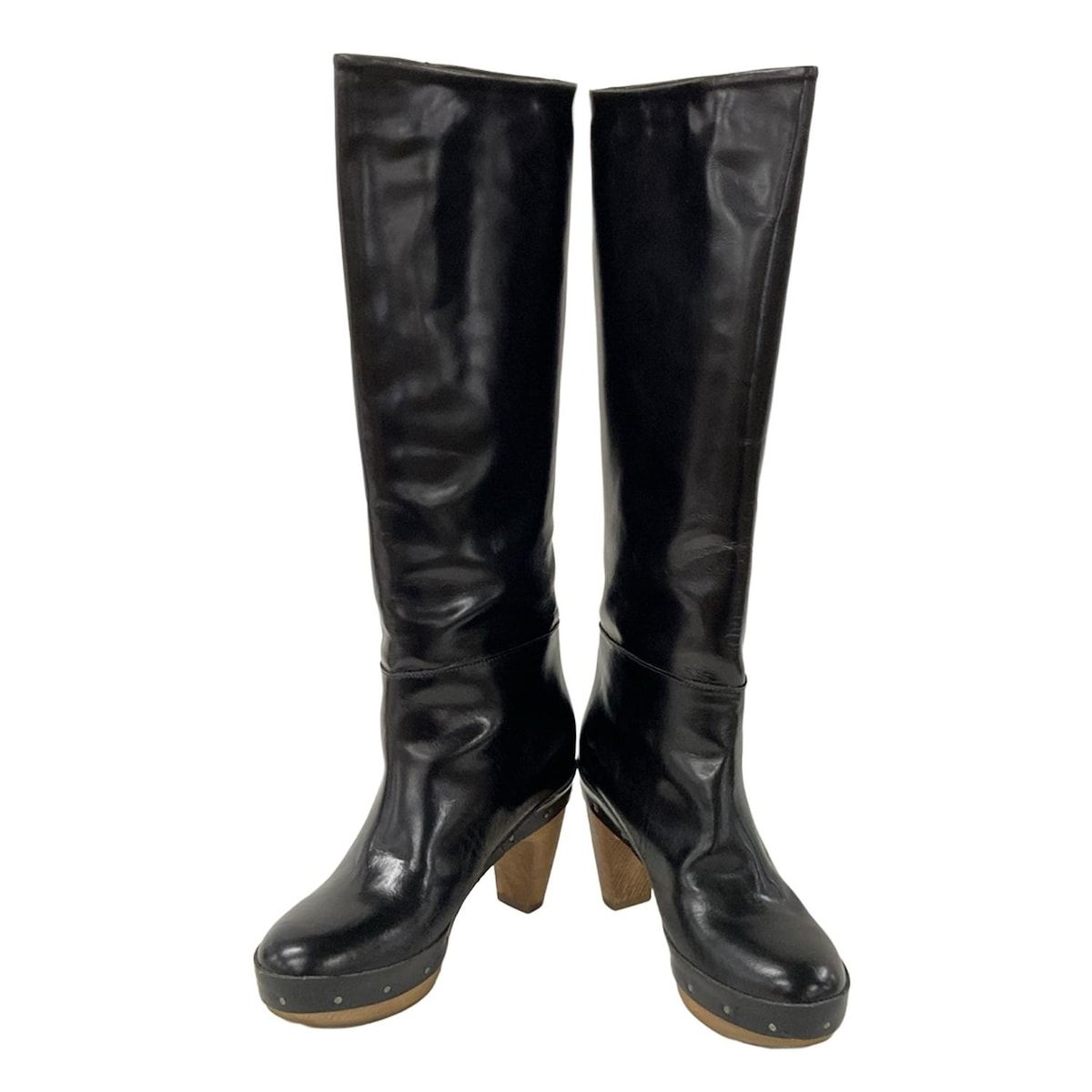 MARNI マルニ ロングブーツ 36 レディース - 黒 レザー