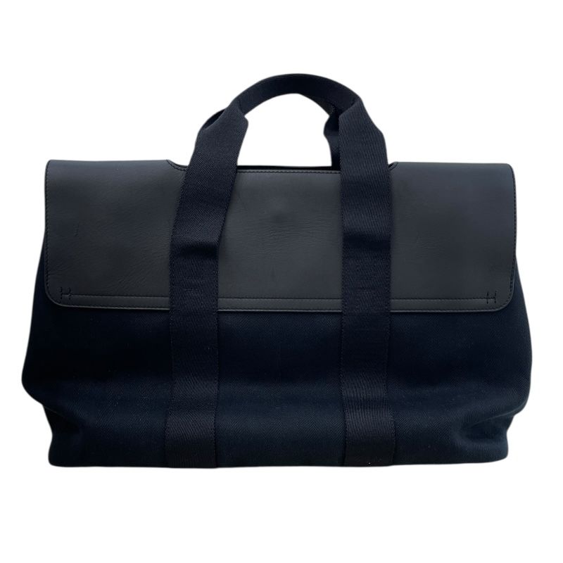 エルメス HERMES ヴァルパライソMM ブラック トワル･レザー メンズ ハンドバッグ