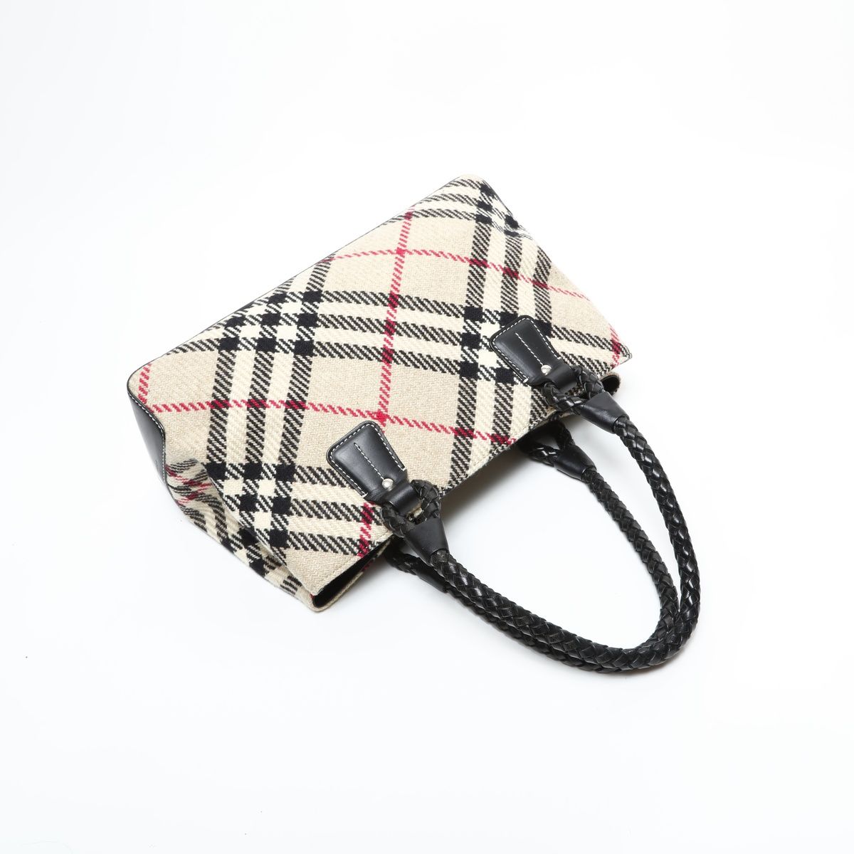 BURBERRY バーバリー ショルダーバッグ ウール レザー ノバチェック DECORATOM_COM_BR