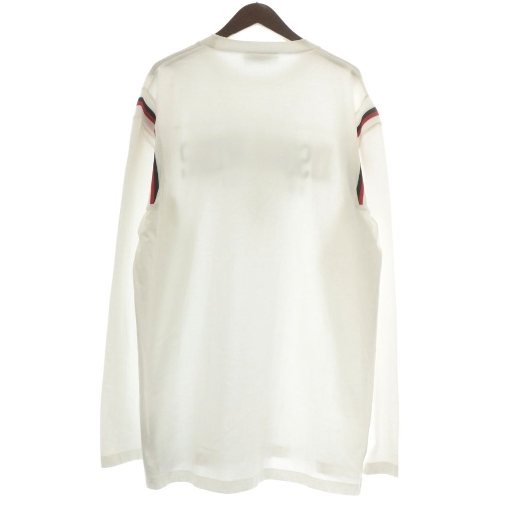 ディースクエアード Varsity Fit Tee Tシャツ ロンT カットソー 長袖 クルーネック ロゴ プリント L 白 ホワイト XZ GY 19