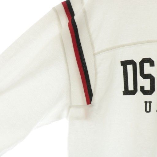  ディースクエアード Varsity Fit Tee Tシャツ ロンT カットソー 長袖 クルーネック ロゴ プリント XL 白 ホワイト XZ GY 19 その他 トップス