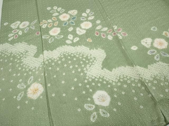 平和屋着物○訪問着 絞り 舞花文 金彩 正絹 逸品 未使用 CAAZ2533ut 平和