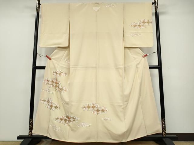 平和屋着物○十日町老舗ブランド 吉澤友禅 吾妻徳穂 訪問着 菱宝尽くし