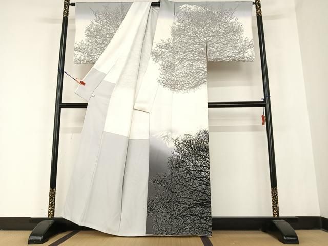 平和屋着物□日展作家 山本唯与志 レリーフ染 六通柄袋帯 草花文 正絹