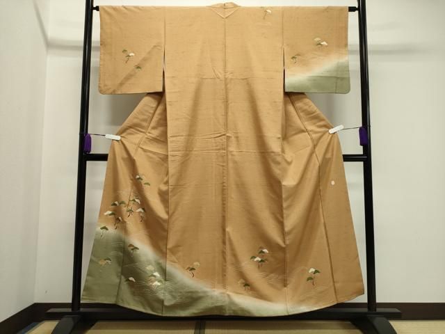 平和屋着物○石川県指定無形文化財 牛首紬 白山工房 手織り 訪問着 駒