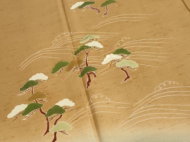 平和屋着物○石川県指定無形文化財 牛首紬 白山工房 手織り 訪問着 駒