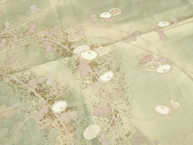 平和屋着物●訪問着　駒刺繍　万寿菊　暈し染め　金彩　京王百貨店扱い　正絹　逸品　未使用　CAAY8137gh 平和屋着物○訪問着 駒刺繍 万寿菊 暈し染め 金彩 京王百貨店