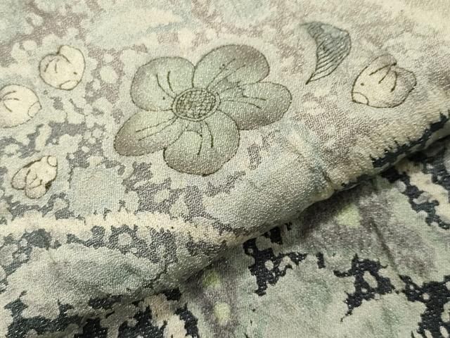 平和屋着物○吉乃一廉 幻の辻が花 訪問着 絞り 暈し染め 銀通し地 正絹