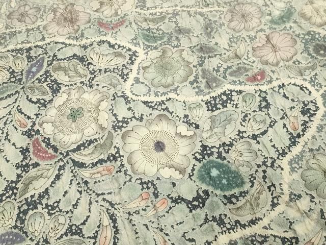 平和屋着物○吉乃一廉 幻の辻が花 訪問着 絞り 暈し染め 銀通し地 正絹