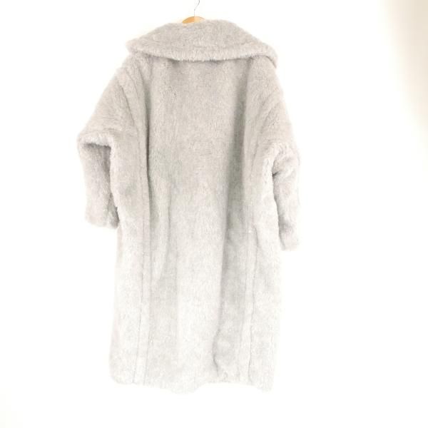 MAXMARA マックスマーラ 10160123 000 ARCOコート 1点 XS アルパカ シルク シルバー ラメ チェスター 長袖 レディース AN2347W4