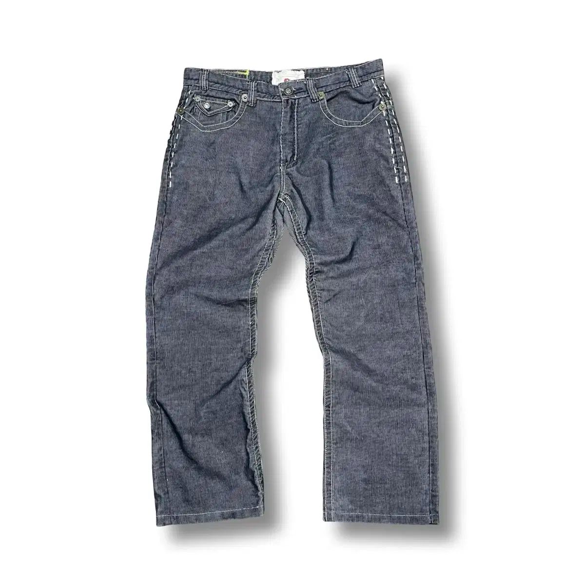  37 JPヴィンテージ Kanji 칸지 ストライプ コーデュ デニムパンツ その他 デニム ジーンズ