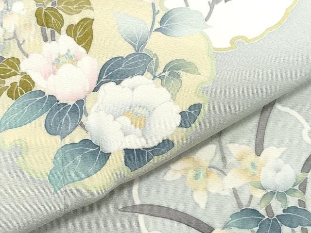 平和屋着物○訪問着 友禅 雪輪草花文 正絹 逸品 CAAZ1187vf - メルカリ
