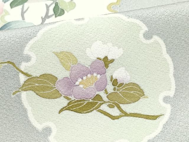 平和屋着物●訪問着　友禅　雪輪草花文　正絹　逸品　CAAZ1187vf 平和屋着物○訪問着 友禅 雪輪草花文 正絹 逸品 CAAZ1187vf - メルカリ