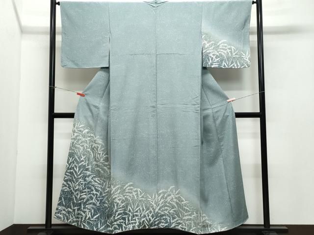 平和屋着物○訪問着 ろうけつ染め 枝葉文 たたき染め 正絹 逸品 CAAZ8019vf