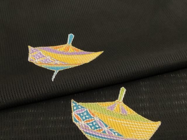 平和屋着物＊夏物　訪問着　縦絽　駒　金彩　洗える着物　AABC3473jd 平和屋着物＊夏物 訪問着 縦絽 駒 金彩 洗える着物 AABC3473jd