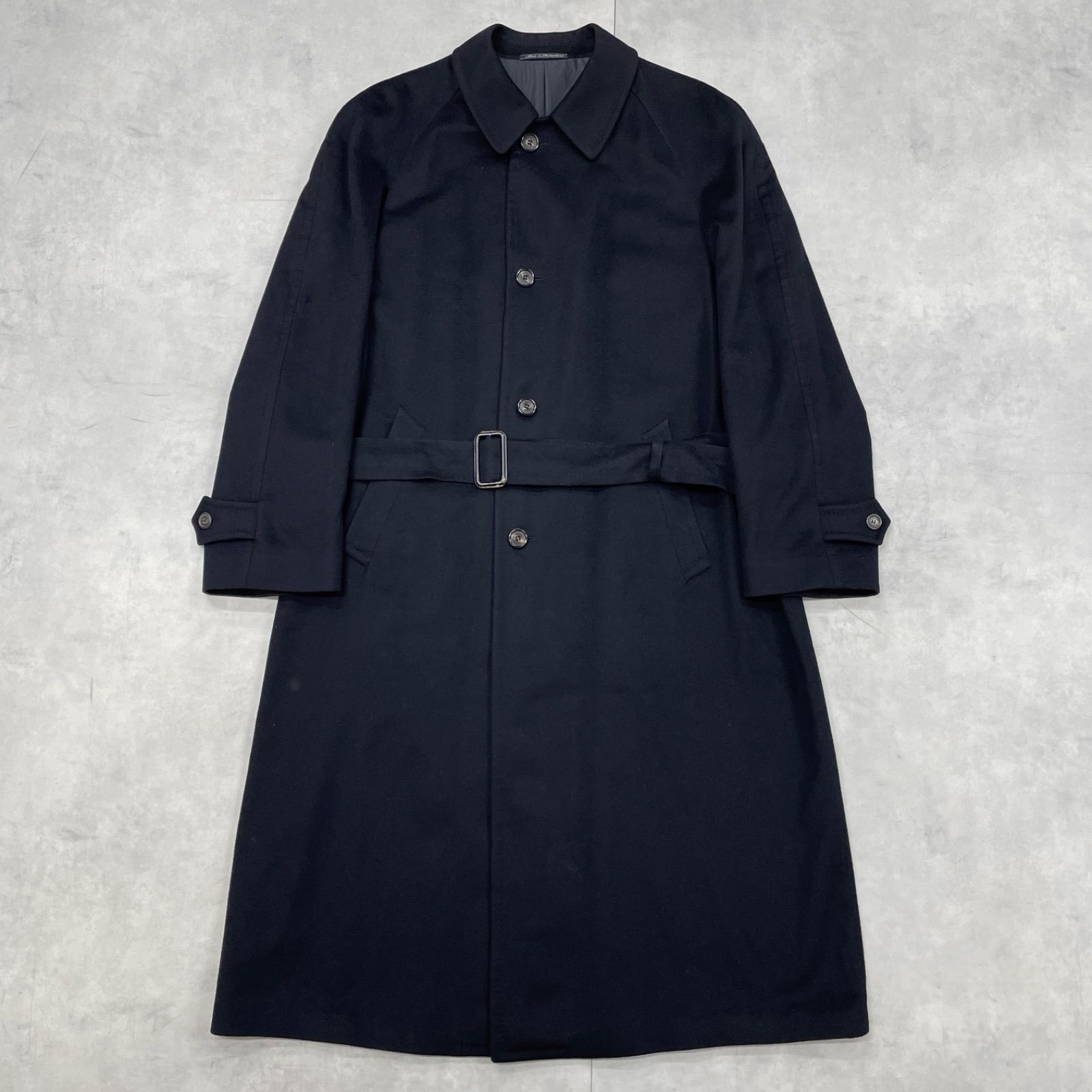 Ermenegildo Zegna エルメネジルドゼニア ピュアカシミヤ カシミヤ ロングコート ベルト ネイビー メンズ