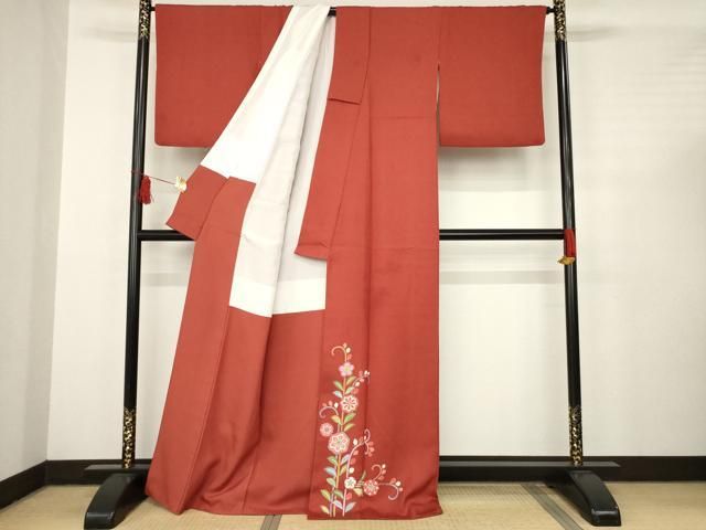 平和屋着物 京友禅の第一人者 松井青々 訪問着 草花文 正絹 AABC4191ck