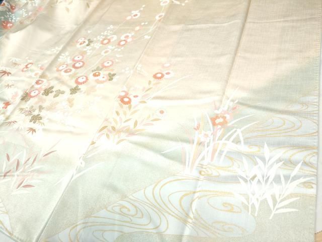 雪輪御所車流水草花文