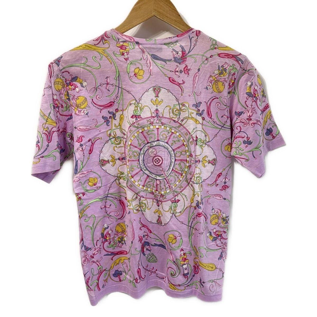 ETRO エトロ 半袖Tシャツ サイズ44 L レディース - ピンク×ライトグリーン×マルチ クルーネック