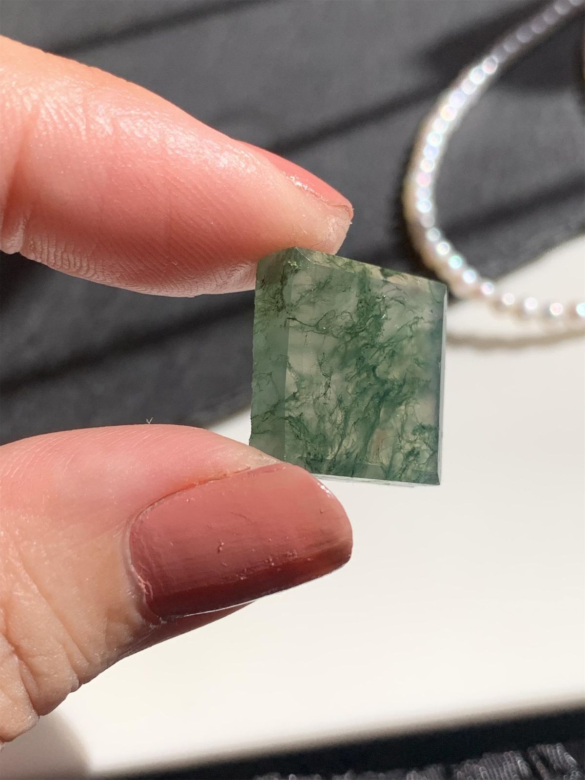 モスアゲート リング SV925シルバー １点もの 238-4 FORTGASGNV_COM_BR