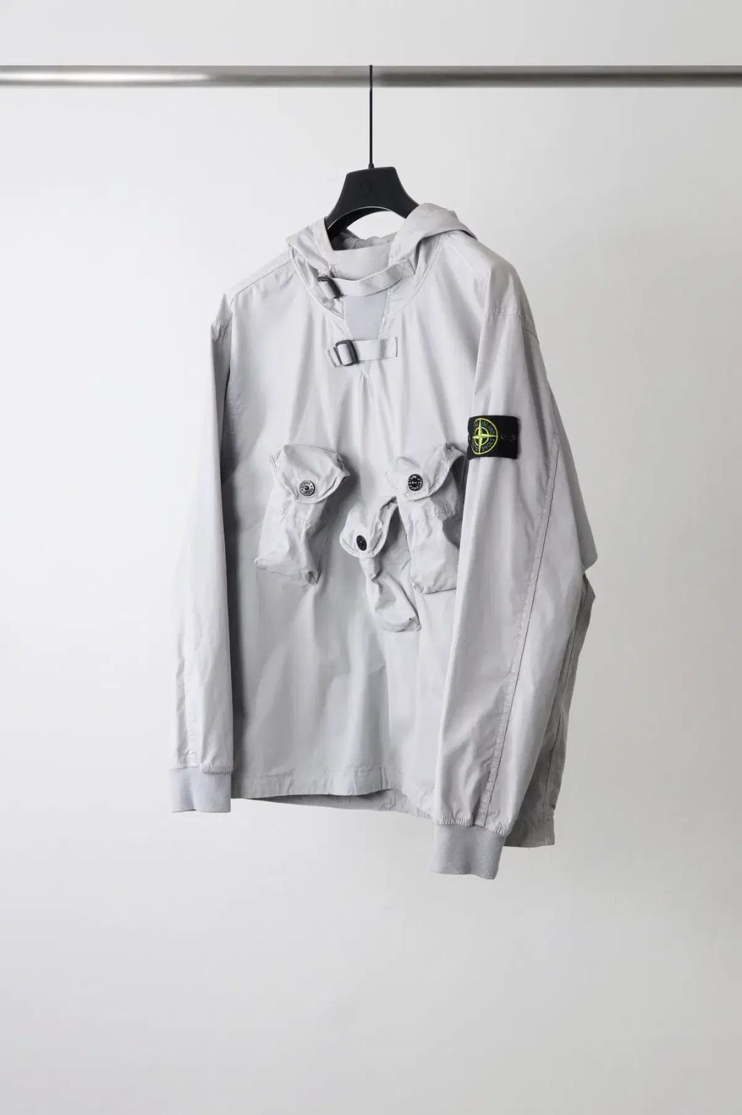 ストーンアイランド タン アノラック フード アイス L